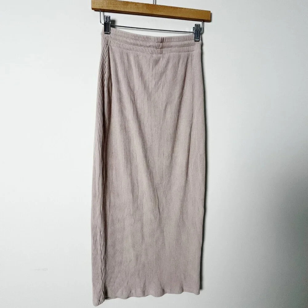 2/$30 Zara Ribbed Fitted Maxi Skirt M